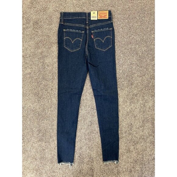 Levi's 720 Womens Super Skinny Jeans Size 0 Med / W25 L30 Blue High Rise NWT $69 - Picture 7 of 16